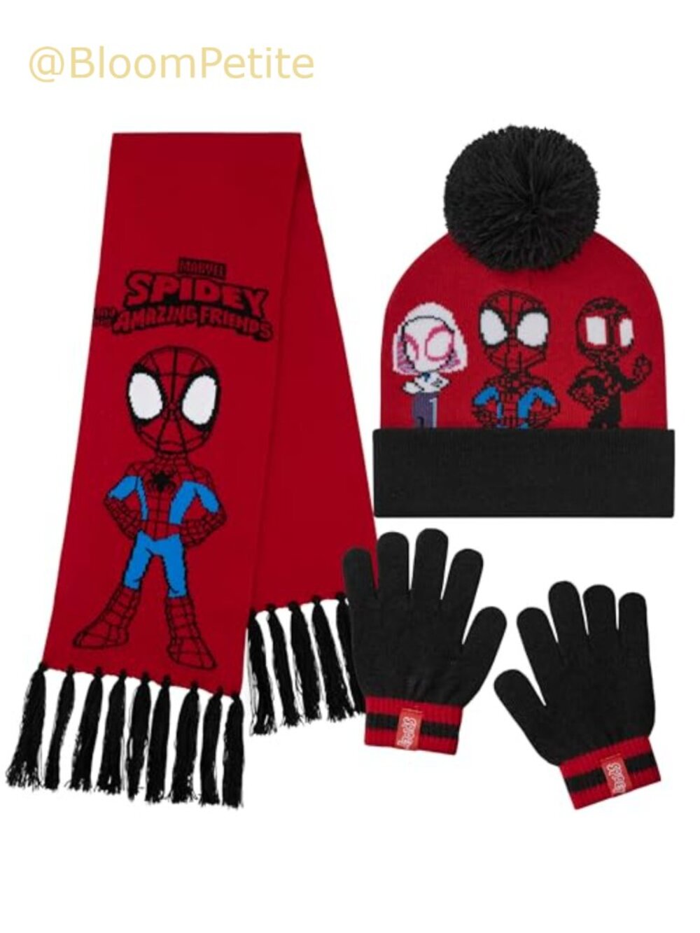 Marvel Boys Winter Beanie Hat and Gloves Set Cold Weather Accessories